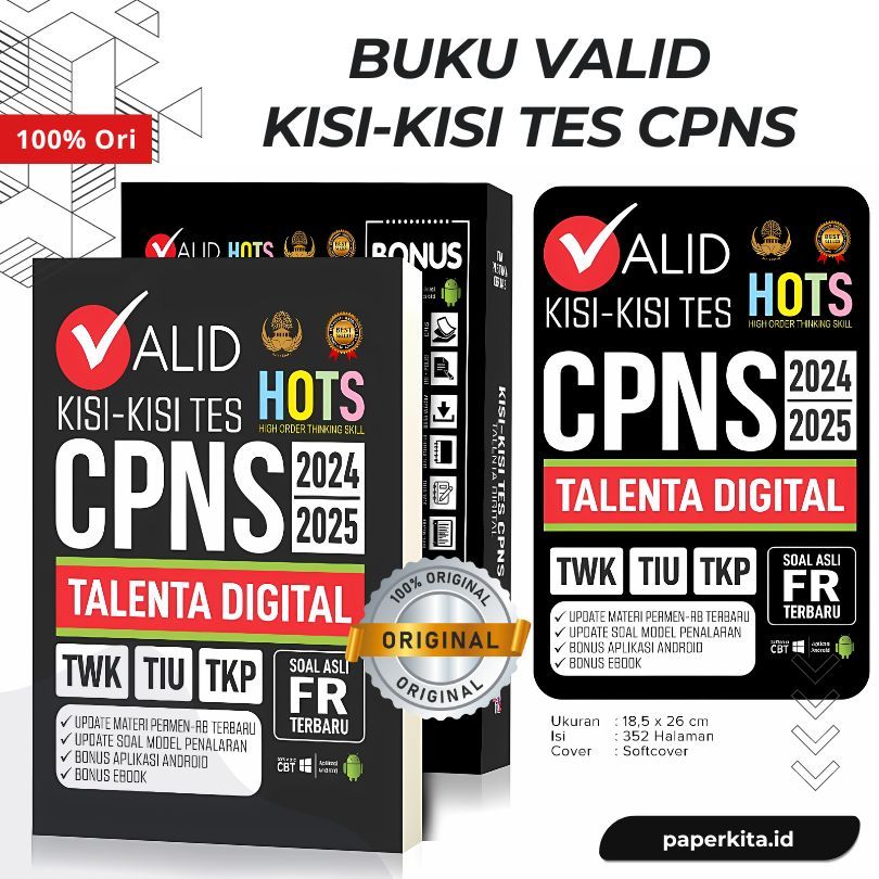 Buku CPNS 2024 Valid Tes TWK TIU TKP Update Permen RB Soal Penalaran Bonus Aplikasi Ebook Terbaru