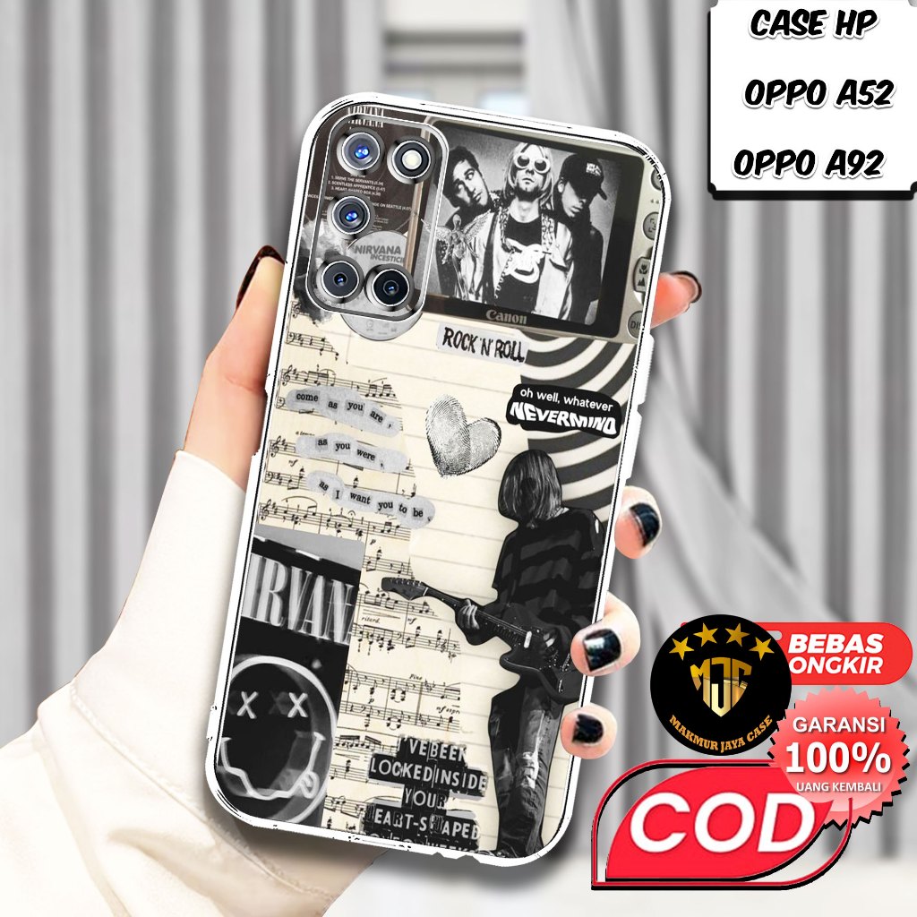 Case OPPO A52 / OPPO A92 - Casing OPPO A52 Motif (NIRVANA) - Softcase Premium Fourside - Bening Tran