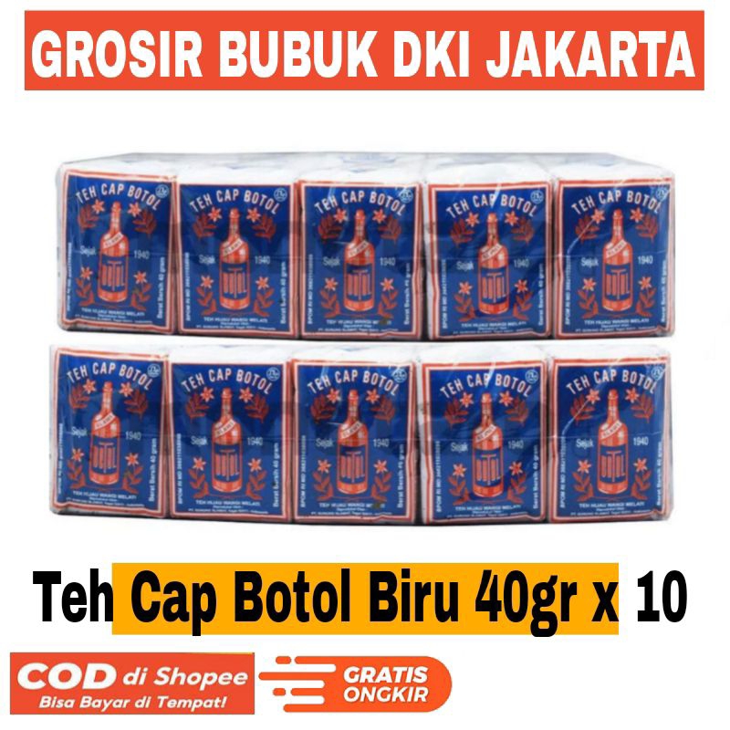 

Teh Botol Biru 40gr isi 10 Teh tubruk Cap Botol