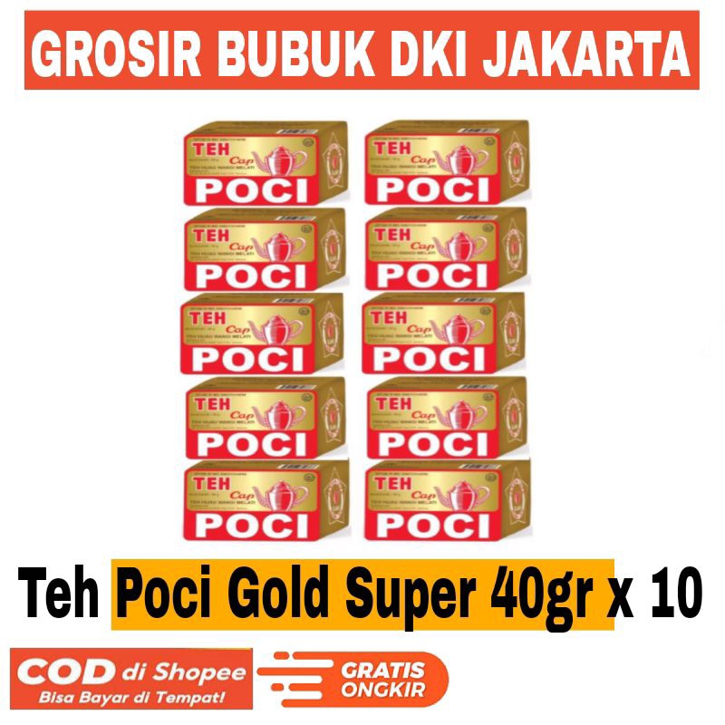 

Teh Poci Gold Super 40gr isi 10 Bungkus Teh Tubruk