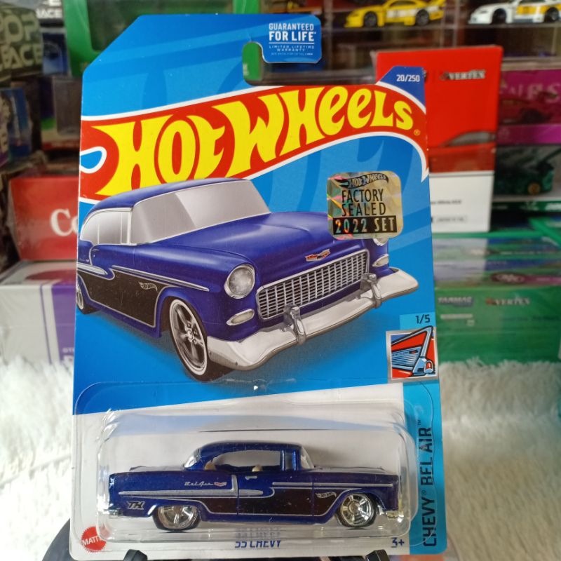 Hot Wheels 55 Chevy Super Treasure Hunt Factory Sealed 2022 THS Original Free Protector