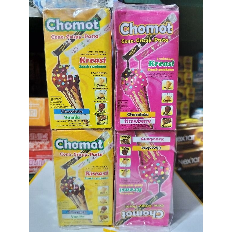 

Chomot Snack Cone Crispy Pasta ( isi 12 )