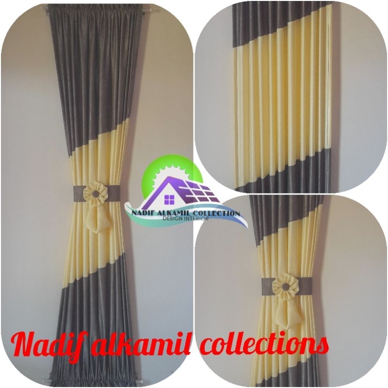 gorden kupu2 jendela minimalis bahan kain tebal