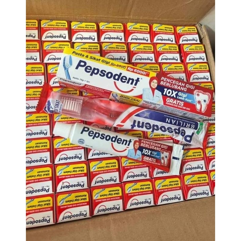 pepsodent 75gr Free sikat gigi / pepsodent 75gr gratis sikat