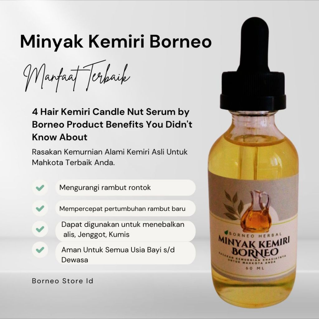 Minyak Kemiri Murni Asli 100% untuk Penumbuh Rambut Tanpa Campuran Kemiriku Borneo