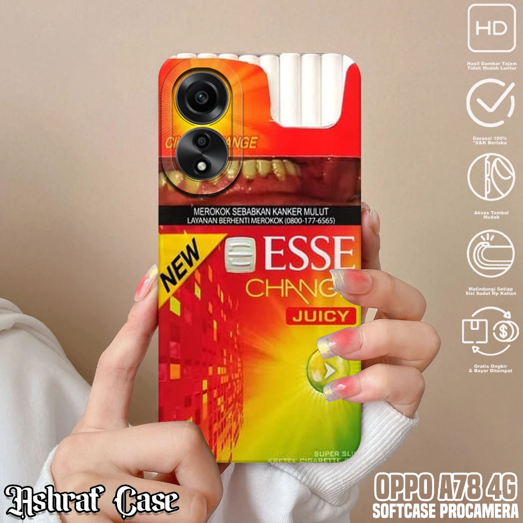 Case OPPO A78 4G - Casing Hp OPPO A78 4G Motif ESS - Softcase Hp OPPO A78 4G - Silikon Hp OPPO A78 4