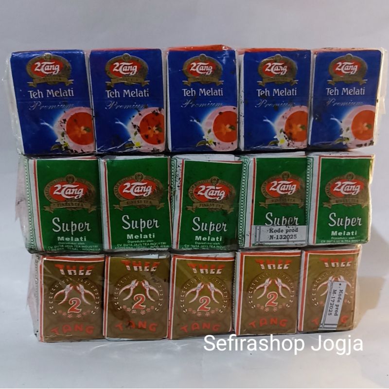 

Teh 2 Tang 3 Pilihan (Hijau - Super - Premium) 1 Slop (10 bks x 40 gr)