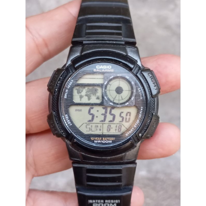 jam tangan casio ae 1000w second bekas original harga net