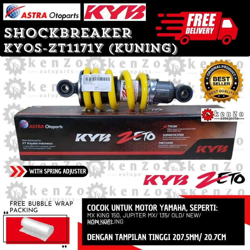 [Garansi Original Produk] [Kyb Zeto] Monoshok Shockbreaker Yamaha Mx King 150 Jupiter Mx 135 Old New