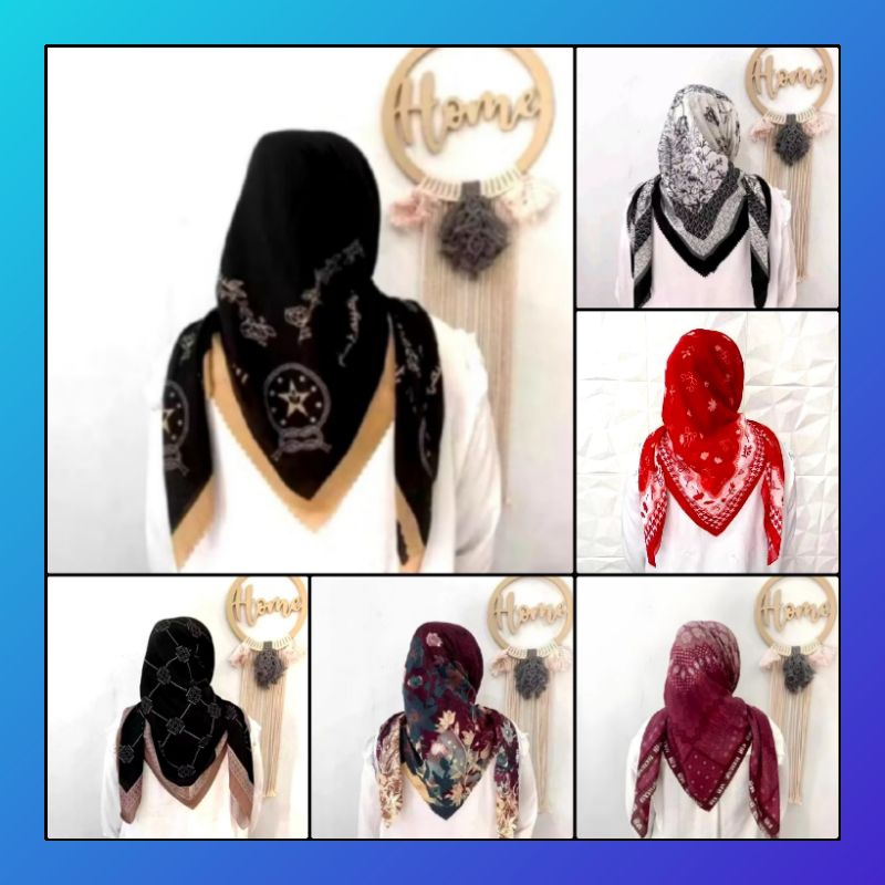 jilbab voal motif PREMiUM/kerudung segi empat voal motif RANDOOM