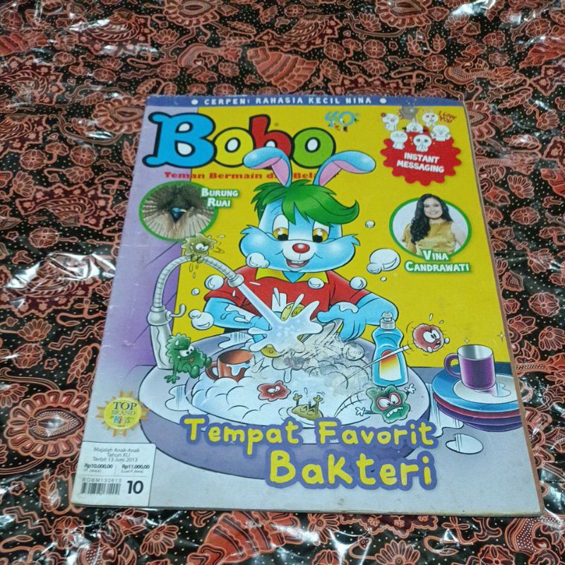 Majalah Bobo Tahun 2013 - Tempat Favorit Bakteri