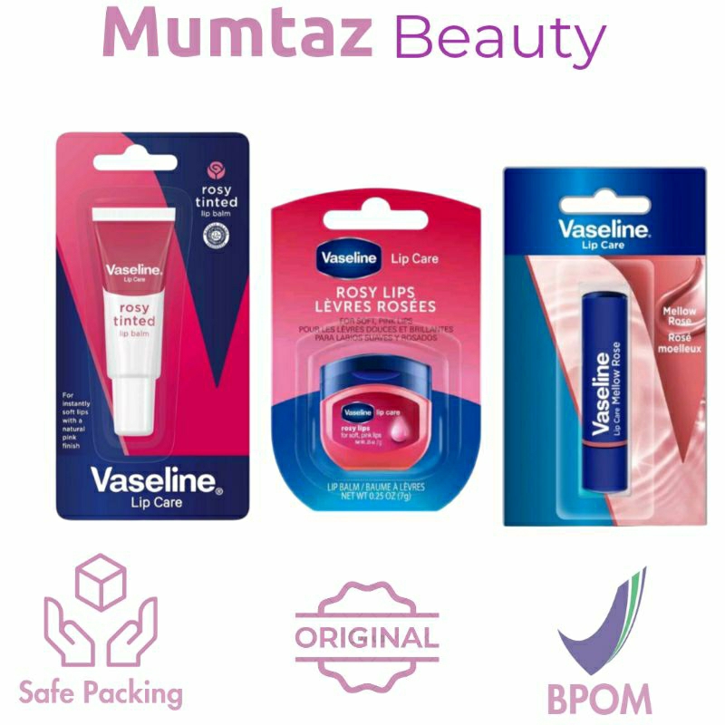 VASELINE | Vaseline Lip Theraphy, Rosy Lip Balm dan Tinted Lip Balm| ORIGINAL