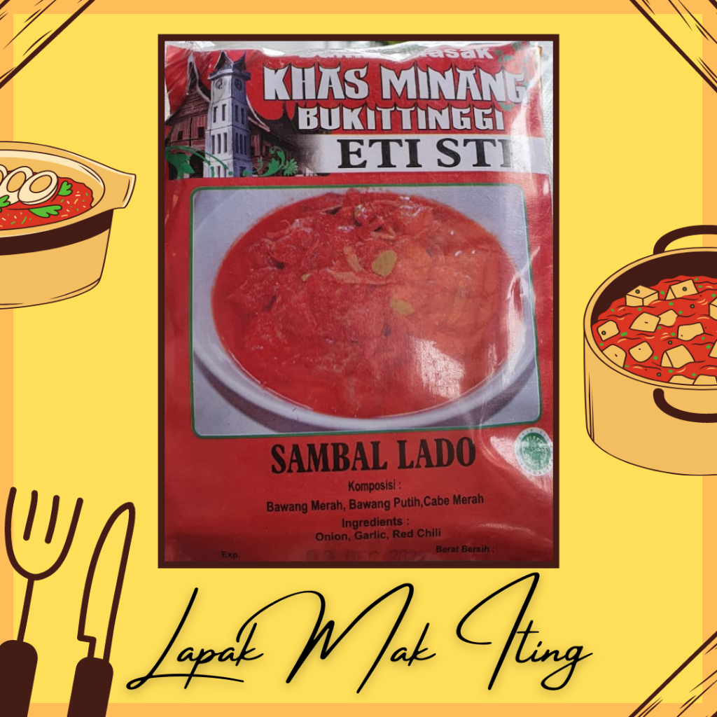 

Bumbu Masak Khas Minang Bukittinggi ETI STR - Sambal Lado