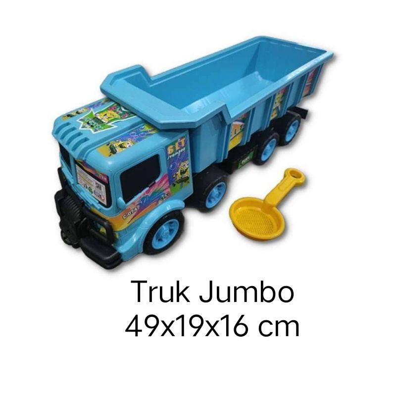 FREE BUBBLE WRAP MAINAN ANAK LAKI LAKI TRUK TRUCK JUMBO MOBIL PLASTIK 8 RODA BAK BISA DINAIKKAN