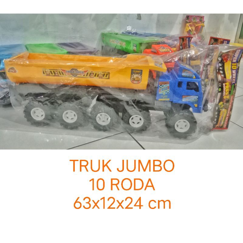 FREE BUBBLE WRAP MAINAN ANAK LAKI LAKI TRUK TRUCK JUMBO MOBIL PLASTIK 10 RODA BAK BISA DINAIKKAN