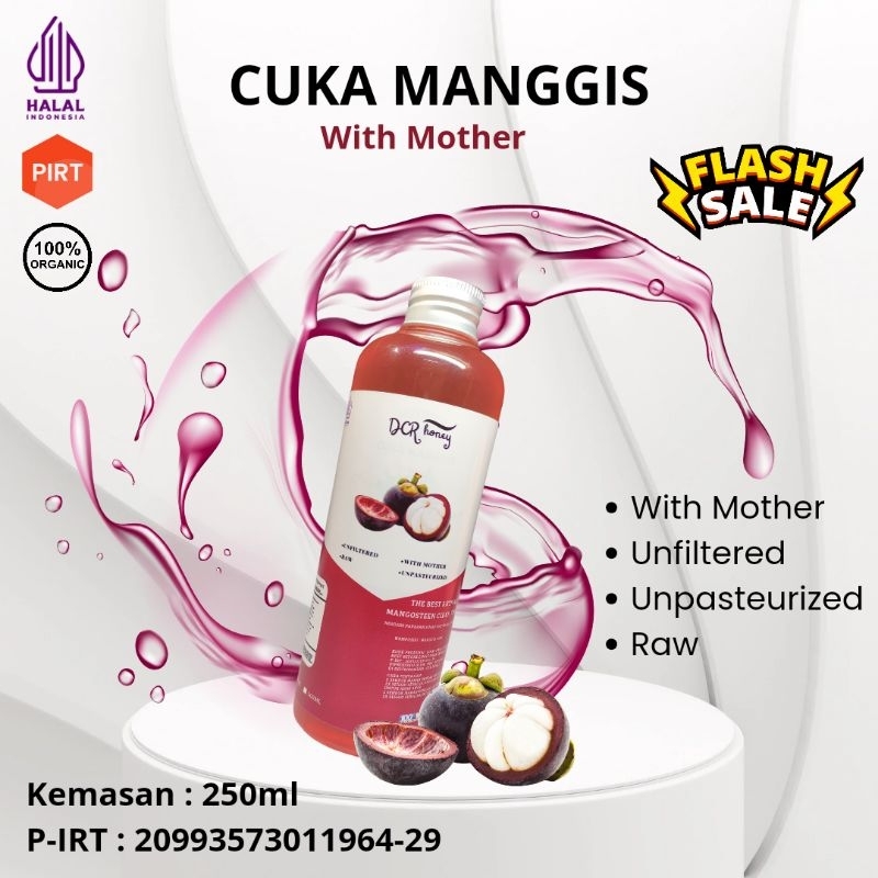 

Cuka Manggis 250ml Mangosteen Cider Vinegar - DCR HONEY