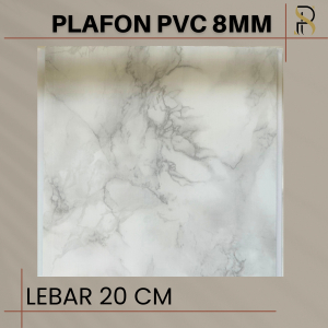 Plafon PVC Motif Marmer Warna Putih Hitam (SP 22)