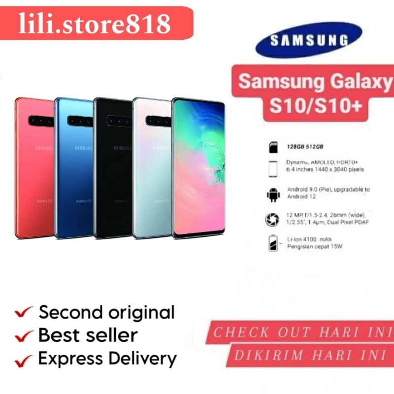 Samsung Galaxy S10+ & S10 Bekas Second Mulus Original 100% FULLSET