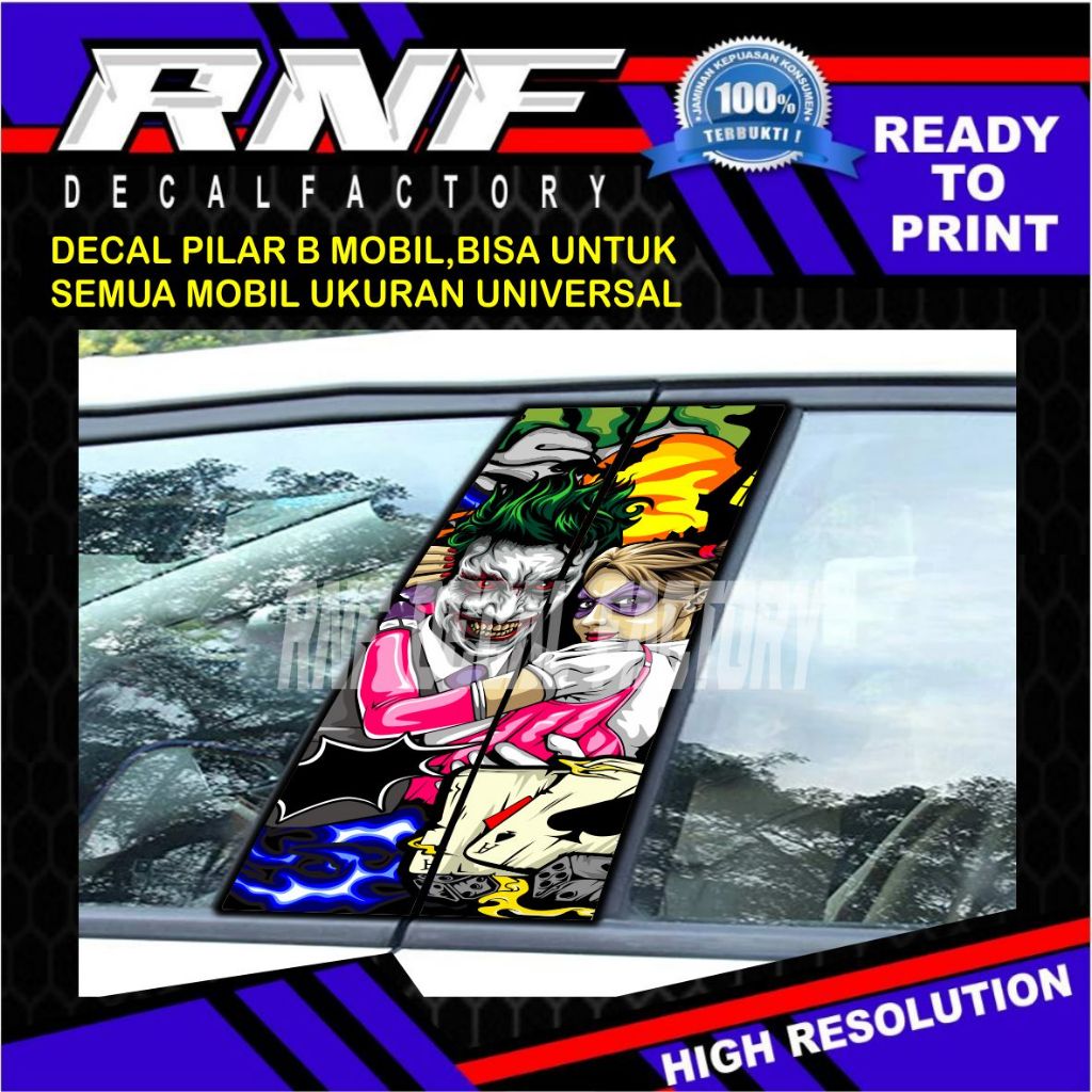 STIKER PILAR MOBIL,STIKER VARIASI PILAR MOBIL,STIKER DECAL JOKER