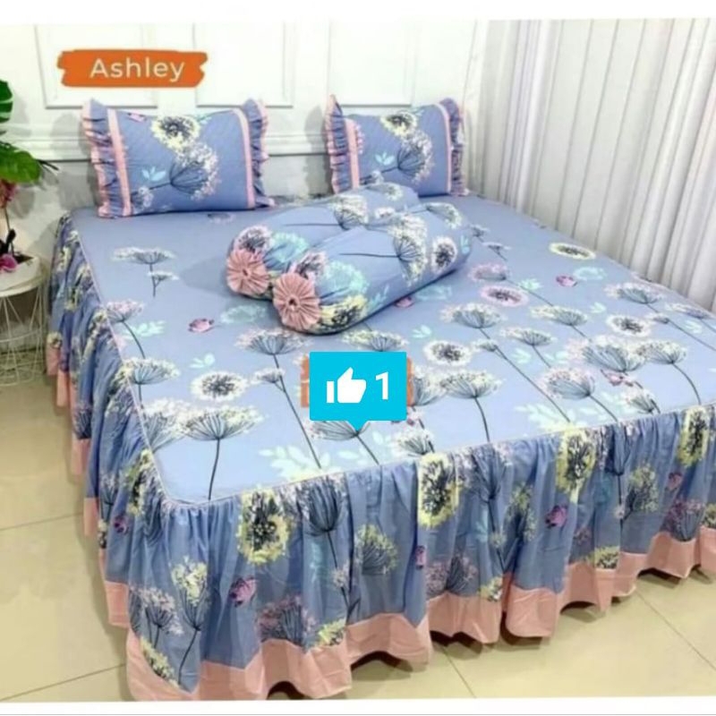 Sprei Rumbai Pengantin Katun Lokal Motif Asley by Katun Esra