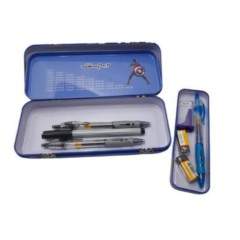 

wadah pensil/Tempat pensil anak kotak mobil/Tepak pensil karakter animasi 2 in 1 AD 050/ATK