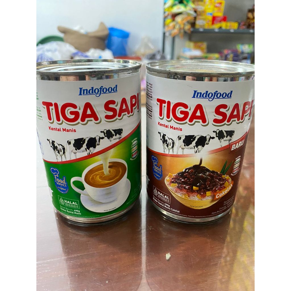 

Susu Tiga Sapi Kaleng Kental Manis 490GR