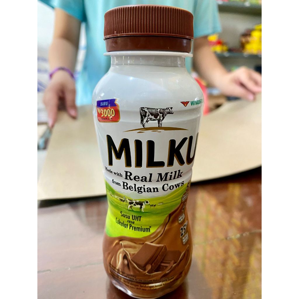 

Milku Susu UHT Rasa Cokelat Premium Botol 200 ML