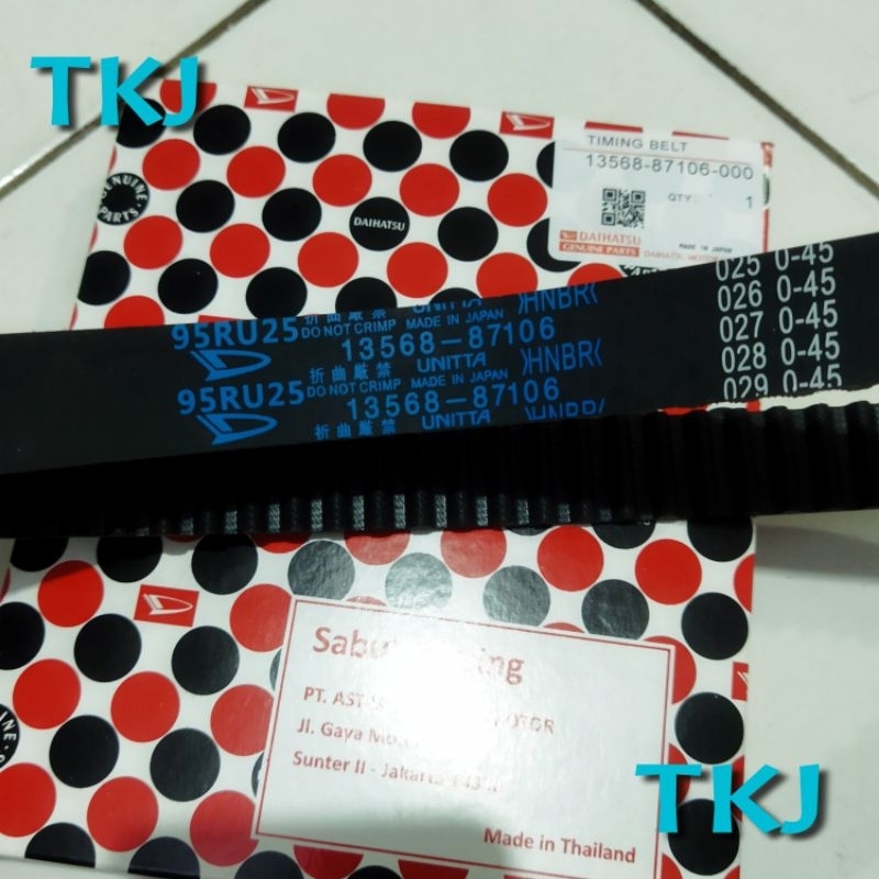 TIMING BELT SABUK TIMING DAIHATSU TARUNA EFI FEROZA S92 13568-87106