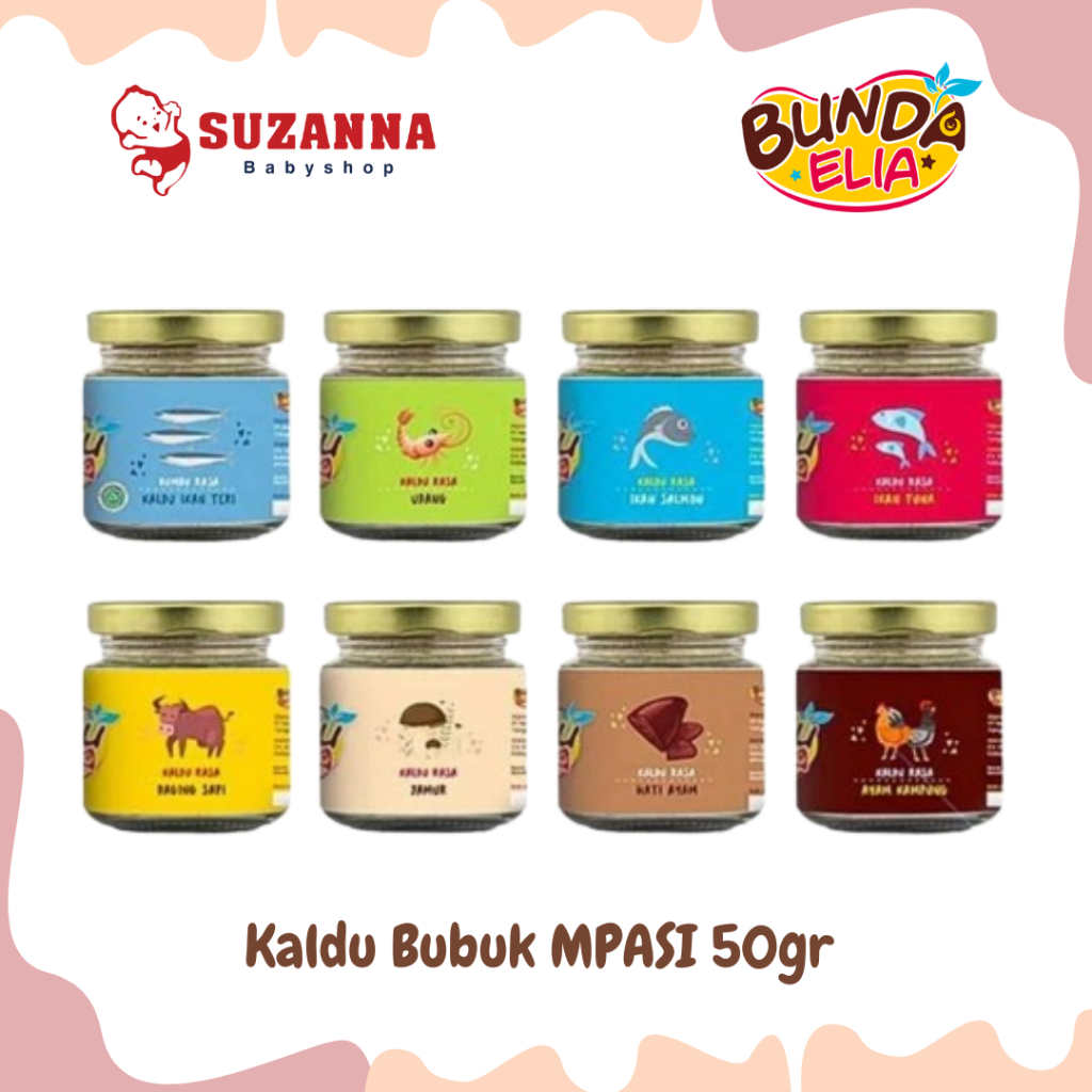 

Bumbu Bunda Elia Kaldu Bubuk MPASI 50gr - Penyedap Rasa MPASI Non MSG