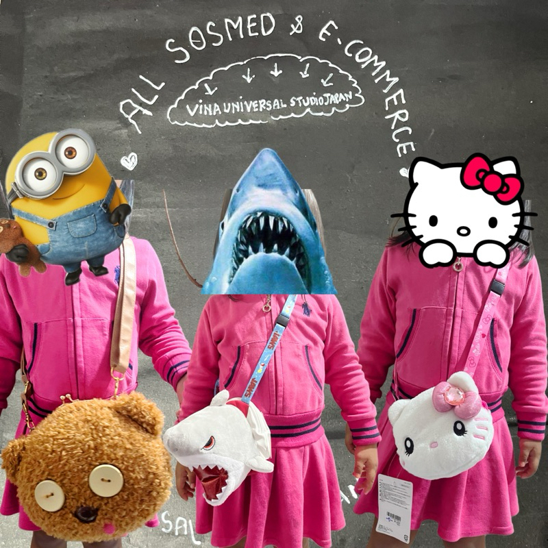 Universal studio Japan Merchandise Original hello kitty , minion tim , jaws