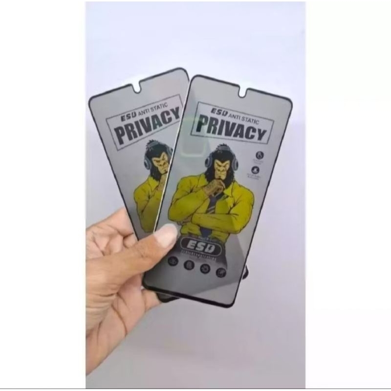 TEMPERED GLASS ESD ANTI SPY KINGKONG All tipe Xiaomi Redmi note 8,Note 8 pro,Redmi note 9,Note 9 pro