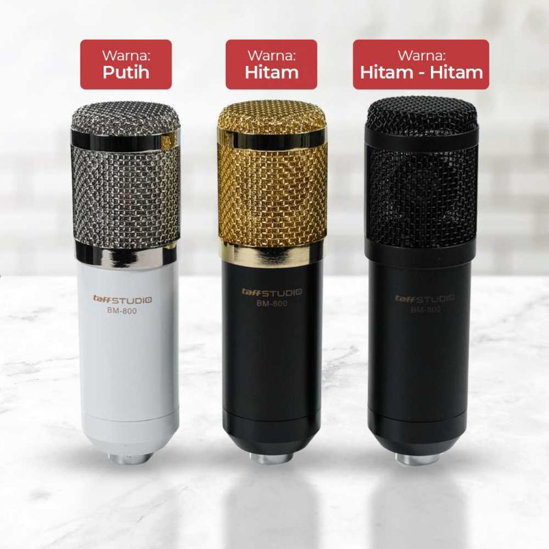 Microphone Condenser BM800 Mic Mikrofon Smule Original Hitam