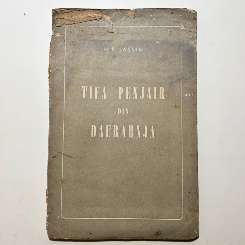 Buku HB JASSIN 1952 Tifa Penyair Dan Daerahnya