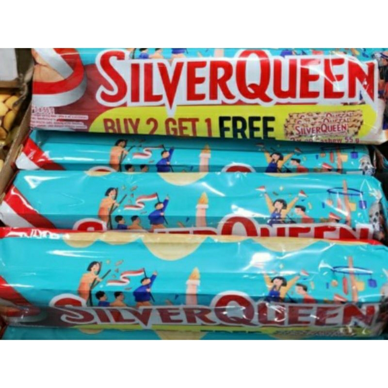 

silverqueen choco cashew 55gr 2+1 paket