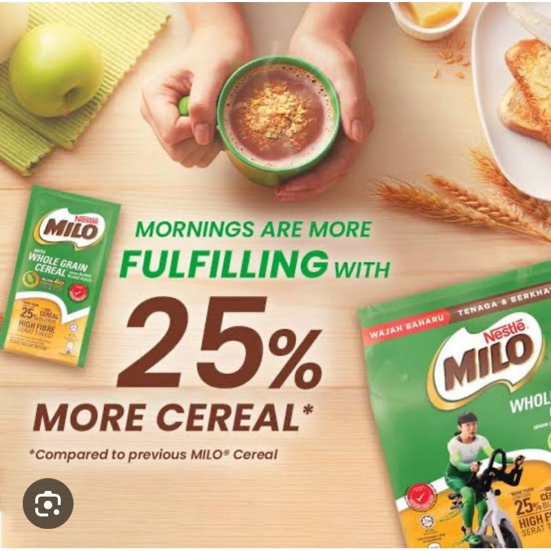 

Milo Whole Grain Cereal Malaysia (1 pack = 10 sachets)