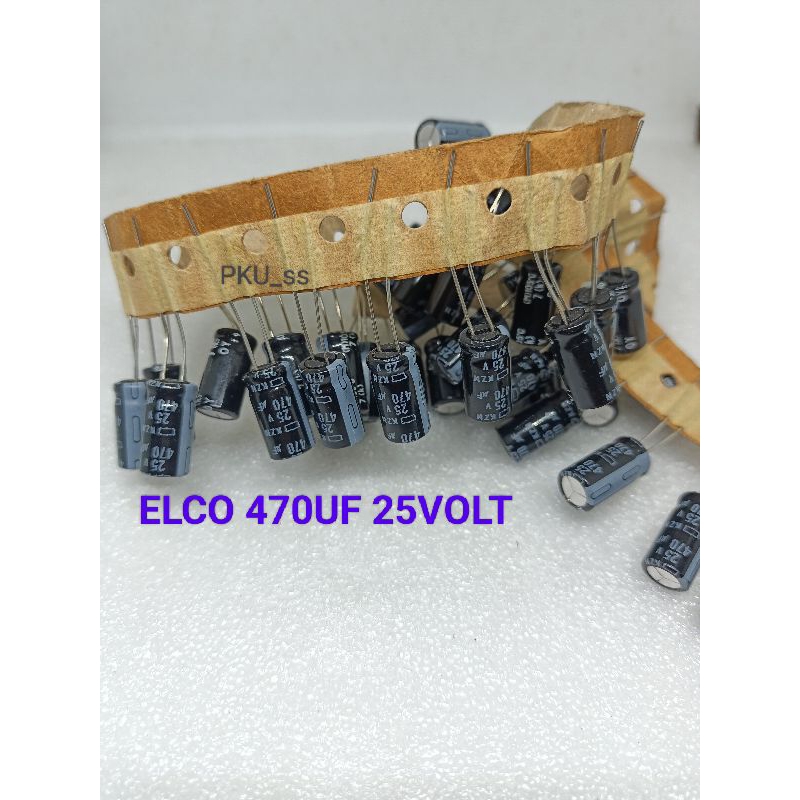ELCO 470UF 25V / ELKO 25V 470UF KWALITAS BAGUS / CAPASITOR 470UF 25V