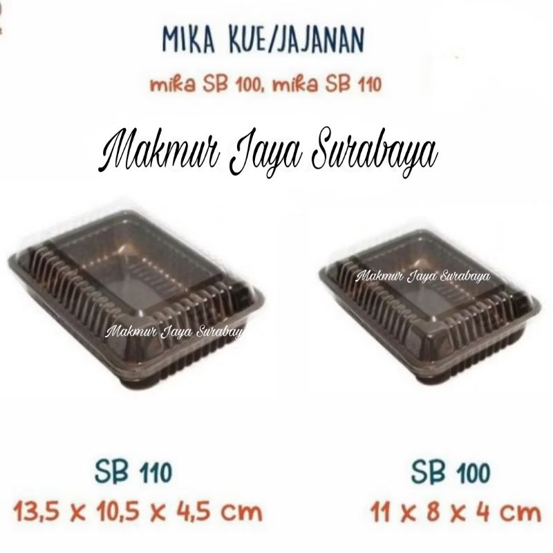 (50 pcs) Mika SB 100 SB 110 Kotak Puding/Mika Brownies Mini SB 110/Mika Kue Tart Mini SB 100/Mika Ke
