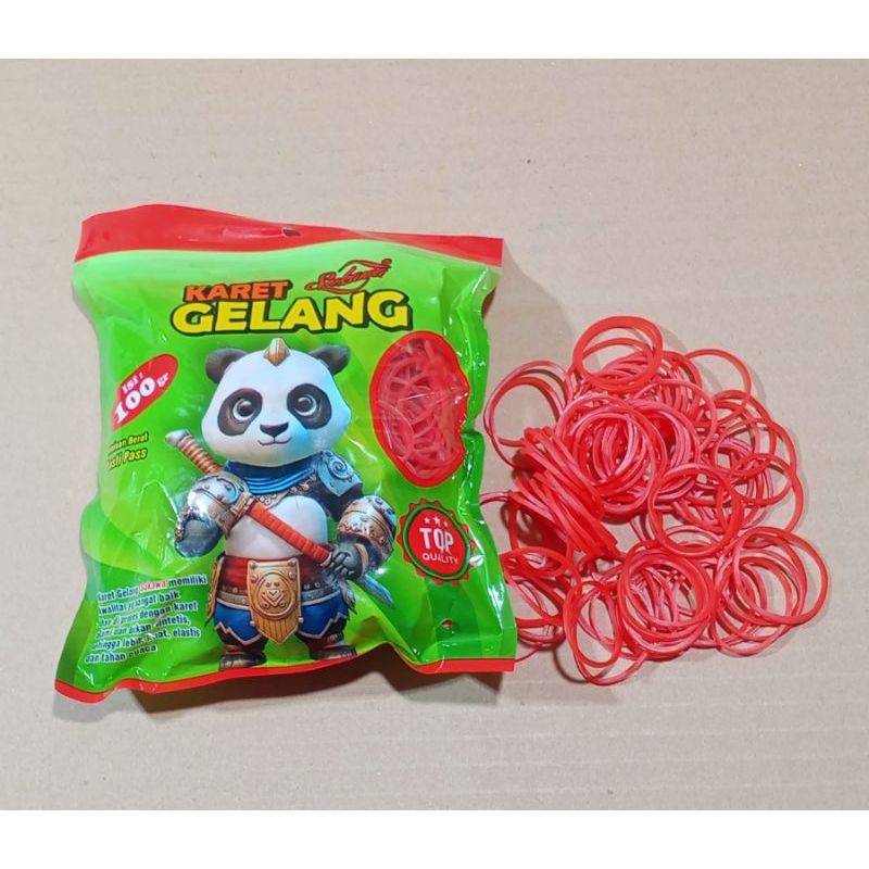 

100gr Karet Merah /Karet Cacing/Karet Pengikat/Karet Warna Merah