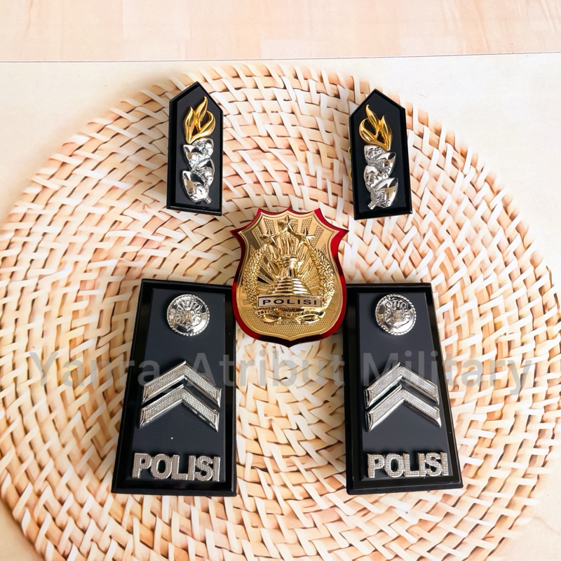 Paket Pangkat pdh Polisi Briptu Full mika Monogram Kewenangan Polri