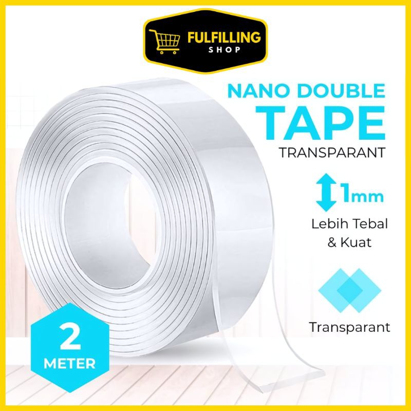 

Nano Magic Double Tape Transparan 30mm x 2M Acrylic Tahan Air / Double Tape Super