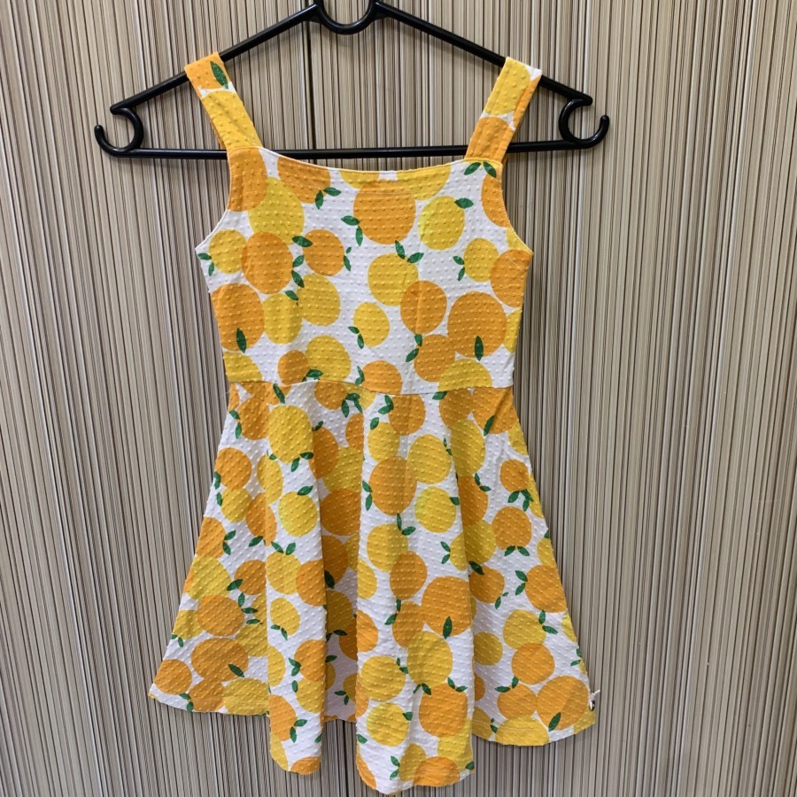 Dress lemon kuning anak/dress anak kuning/dress lemon