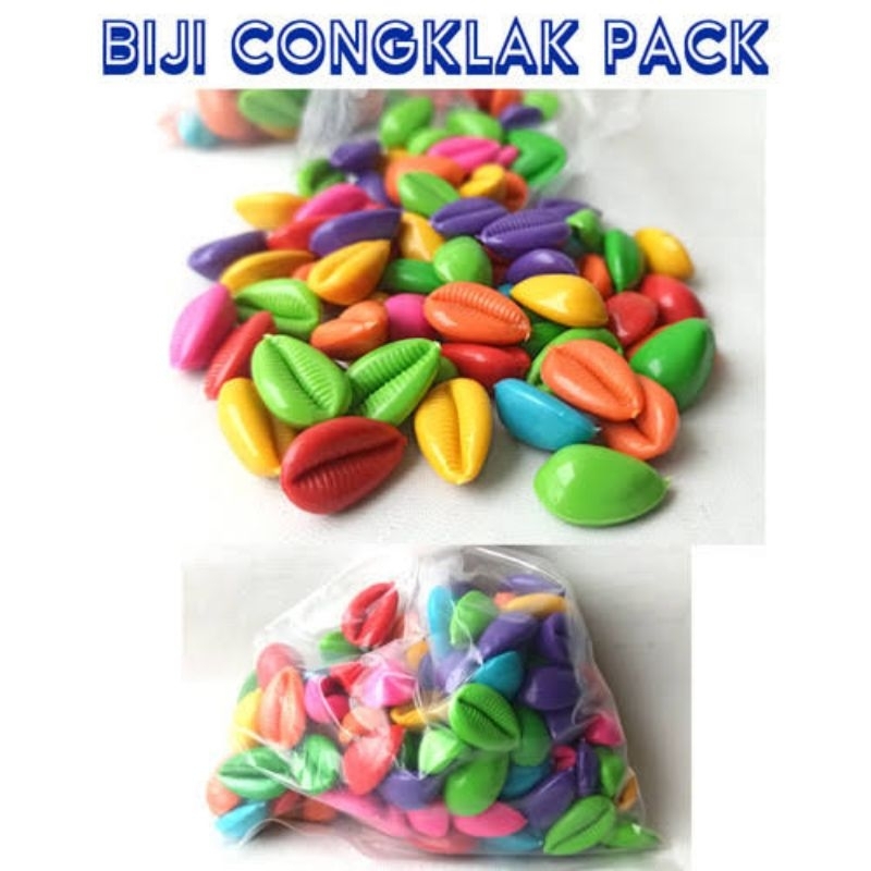 (50 - 100gram) BIJI CONGKLAK WARNA WARNI / MAINAN EDUKASI BIJI CONGKLAK WARNA WARNI