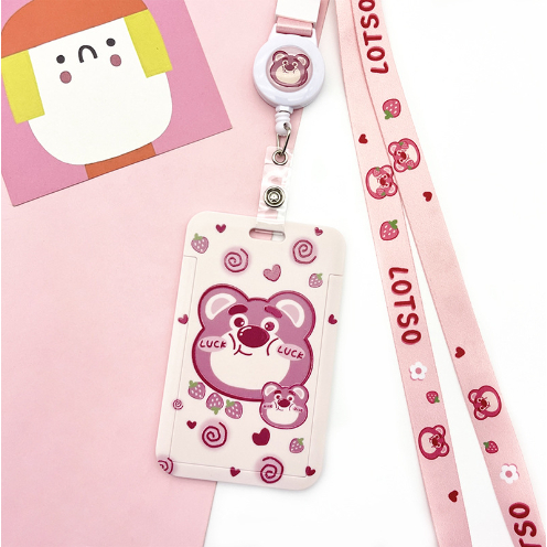

[ Lotso Bear ] ID Name Card Holder/Keychain/Kartu Identitas/Badge