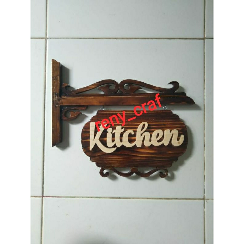 Papan Nama Kayu Gantungan Papan Nama Pajangan Dinding Hiasan Dinding Custom Huruf Kayu