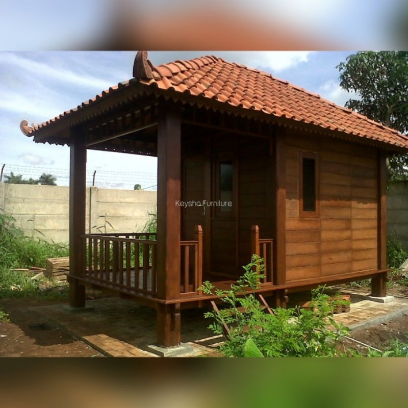 Gazebo Rumah Kayu Ukuran 3x5m | Jual Gasebo Rumah Minimalis