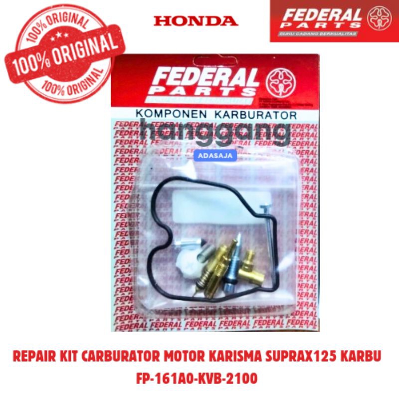 Repair Kit Karburator KVB Komponen Karbu Karisma Supra X125 Karbu Ori Federal