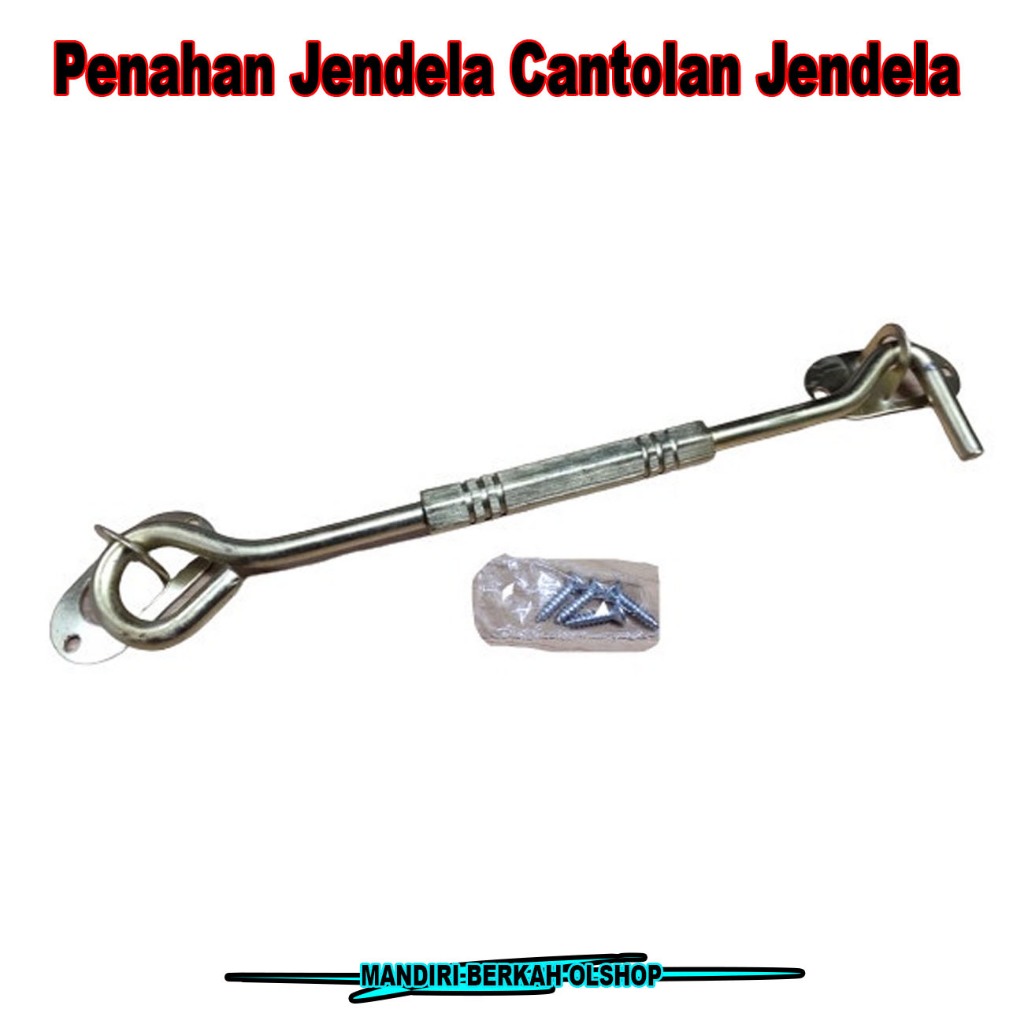 Hak Angin Pengait Jendela Lamskar Stainless Penahan Cantolan Warna Silver