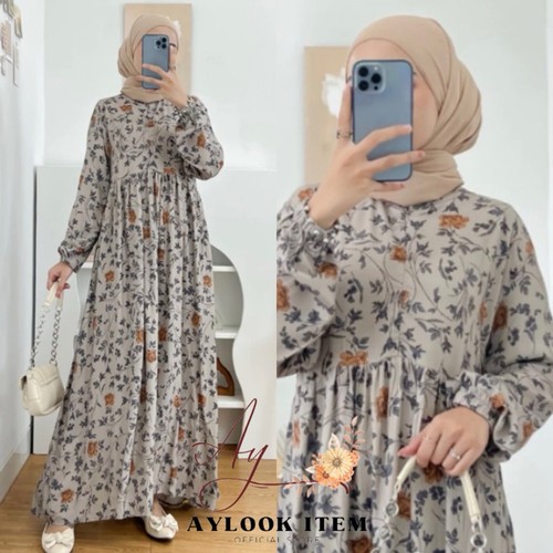 Midi dress jumbo XXL/ midi dress rayon/ midi dress jumbo/ Dress Korean style / midi dress muslim / D