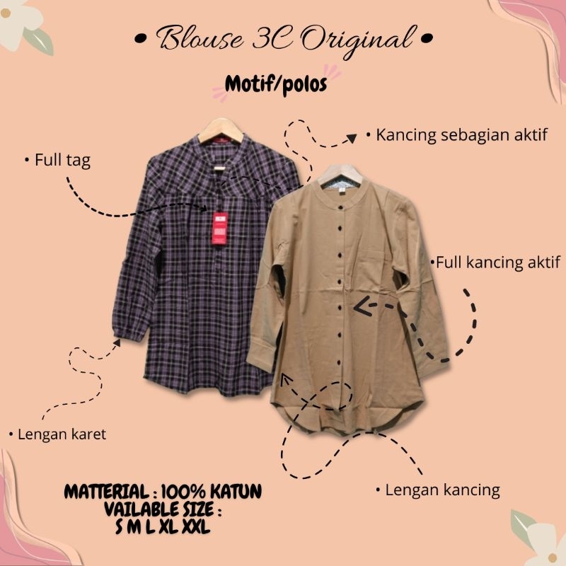 Blouse 3C Tunik Original Premium
