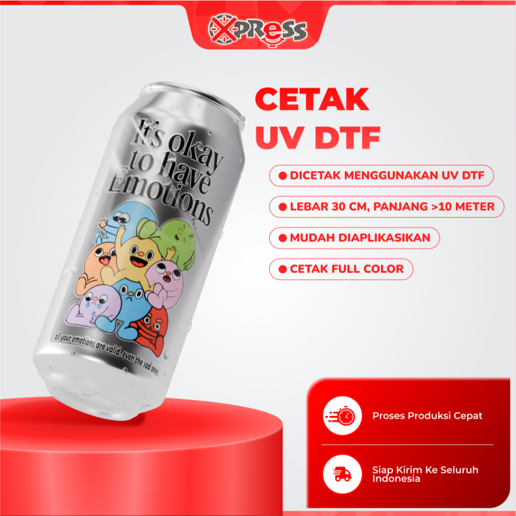 Print UV DTF / Cetak UV DTF Lebar 60cm
